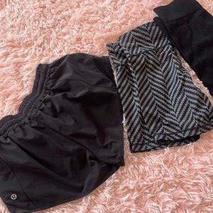 Lululemon shorts and spandex and workout tank!